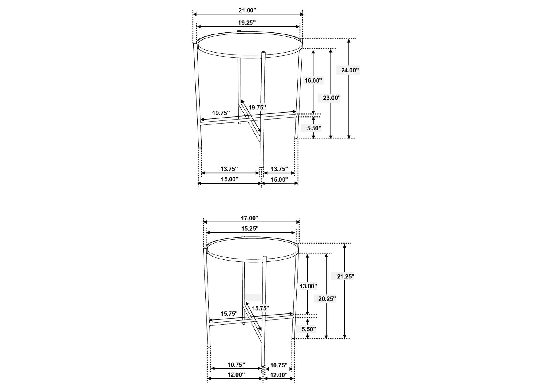 2PC NESTING TABLE,Coaster Furniture