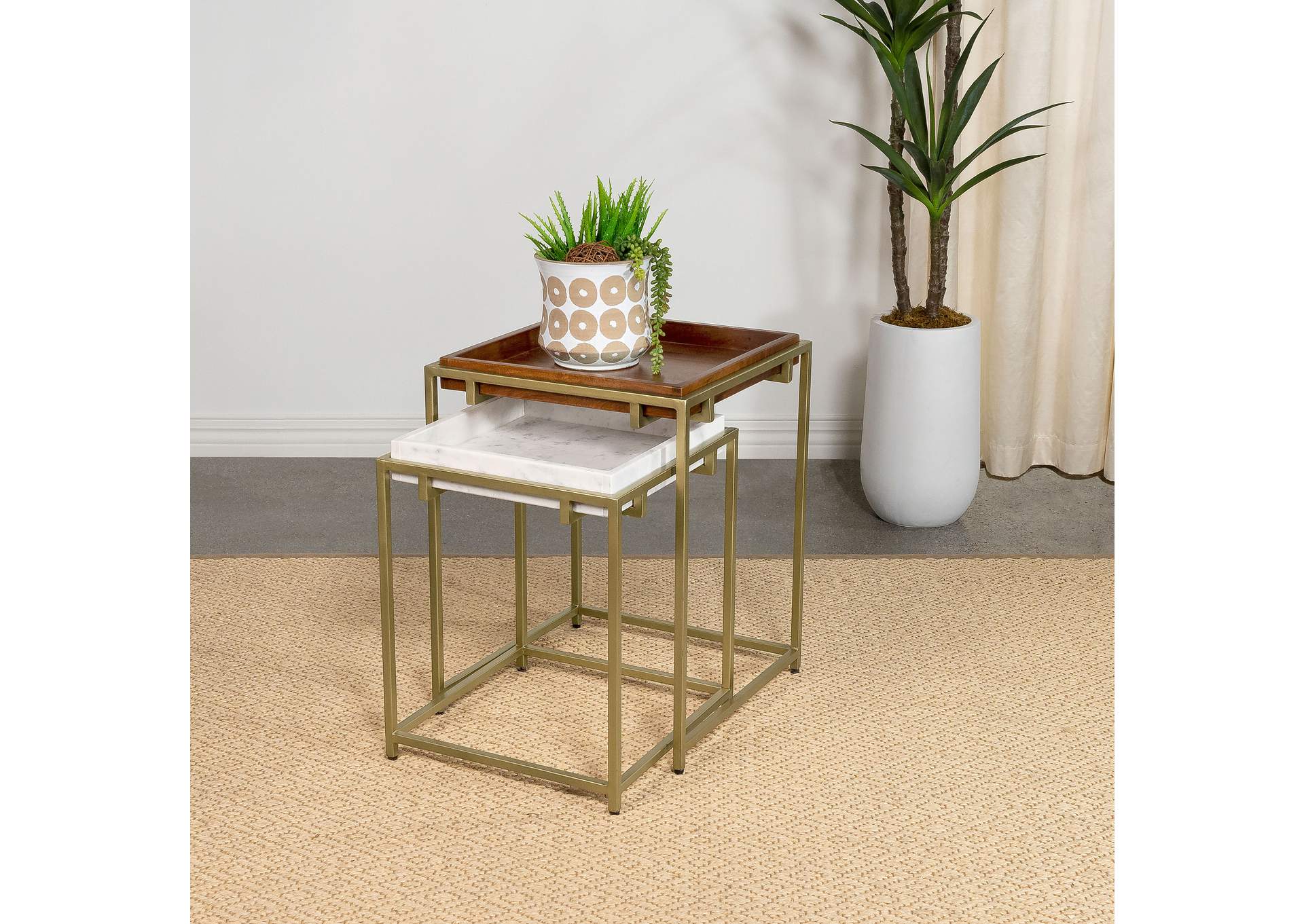 2PC NESTING TABLE,Coaster Furniture