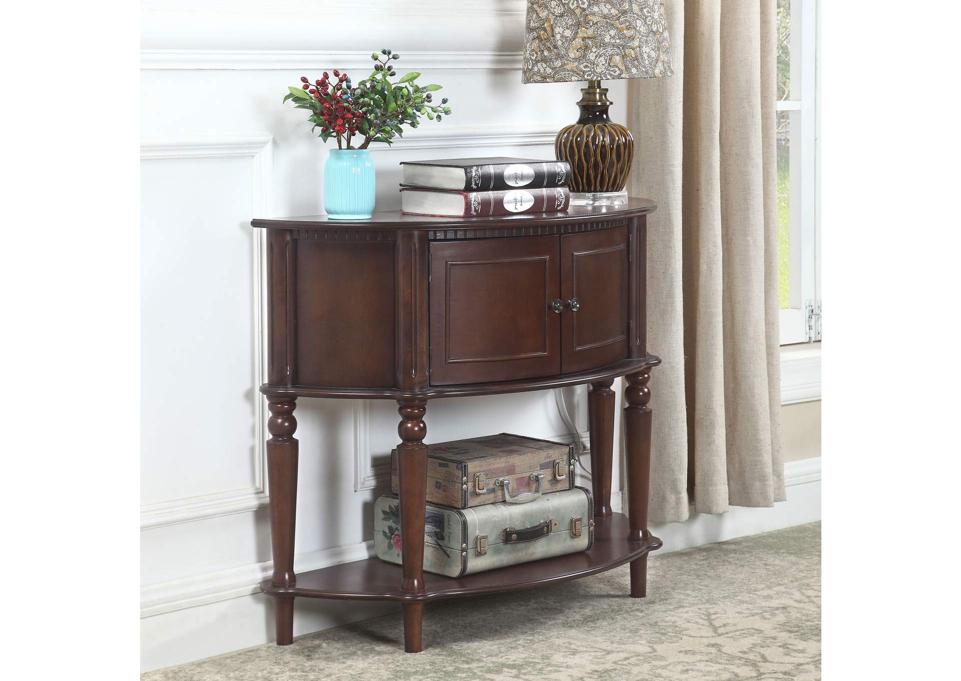 Brenda Console Table with Curved Front Brown,Coaster Furniture