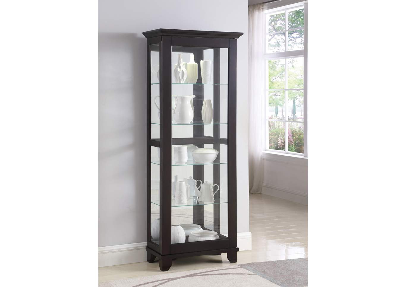 Medium Brown Curio Cabinet,ABF Coaster Furniture