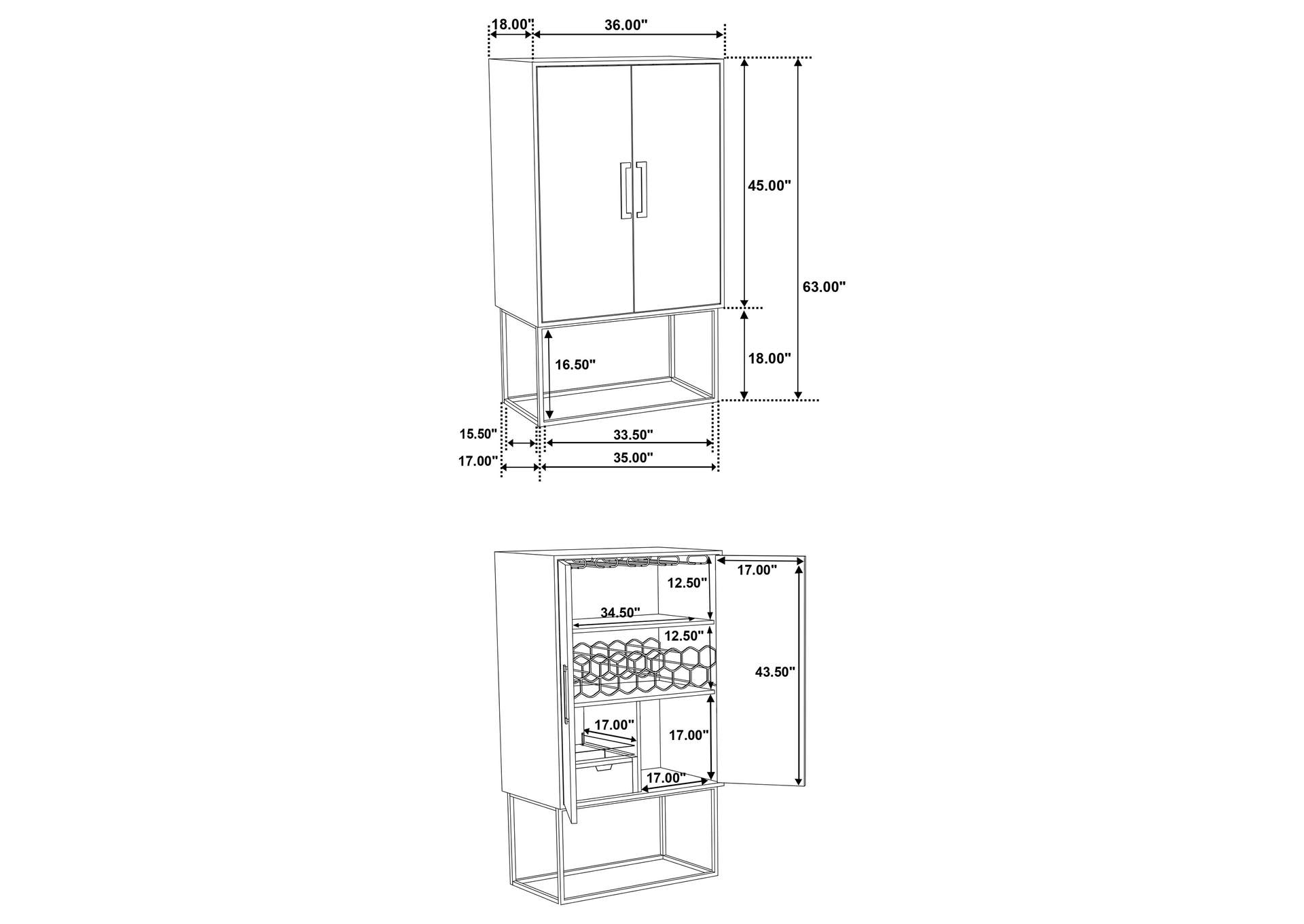 BAR CABINET,Coaster Furniture