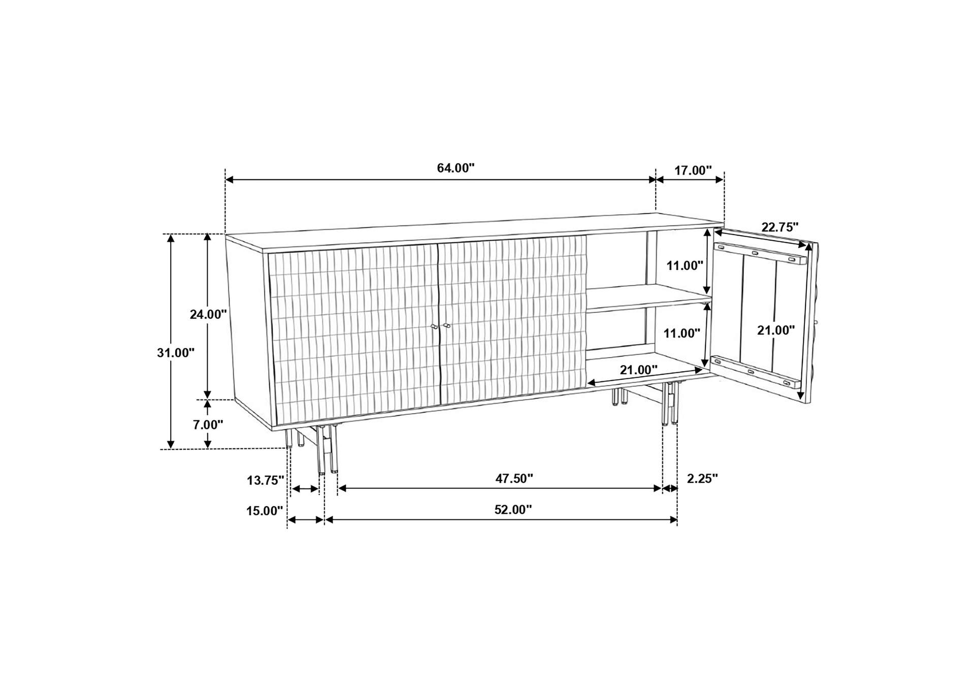 ACCENT CABINET,Coaster Furniture