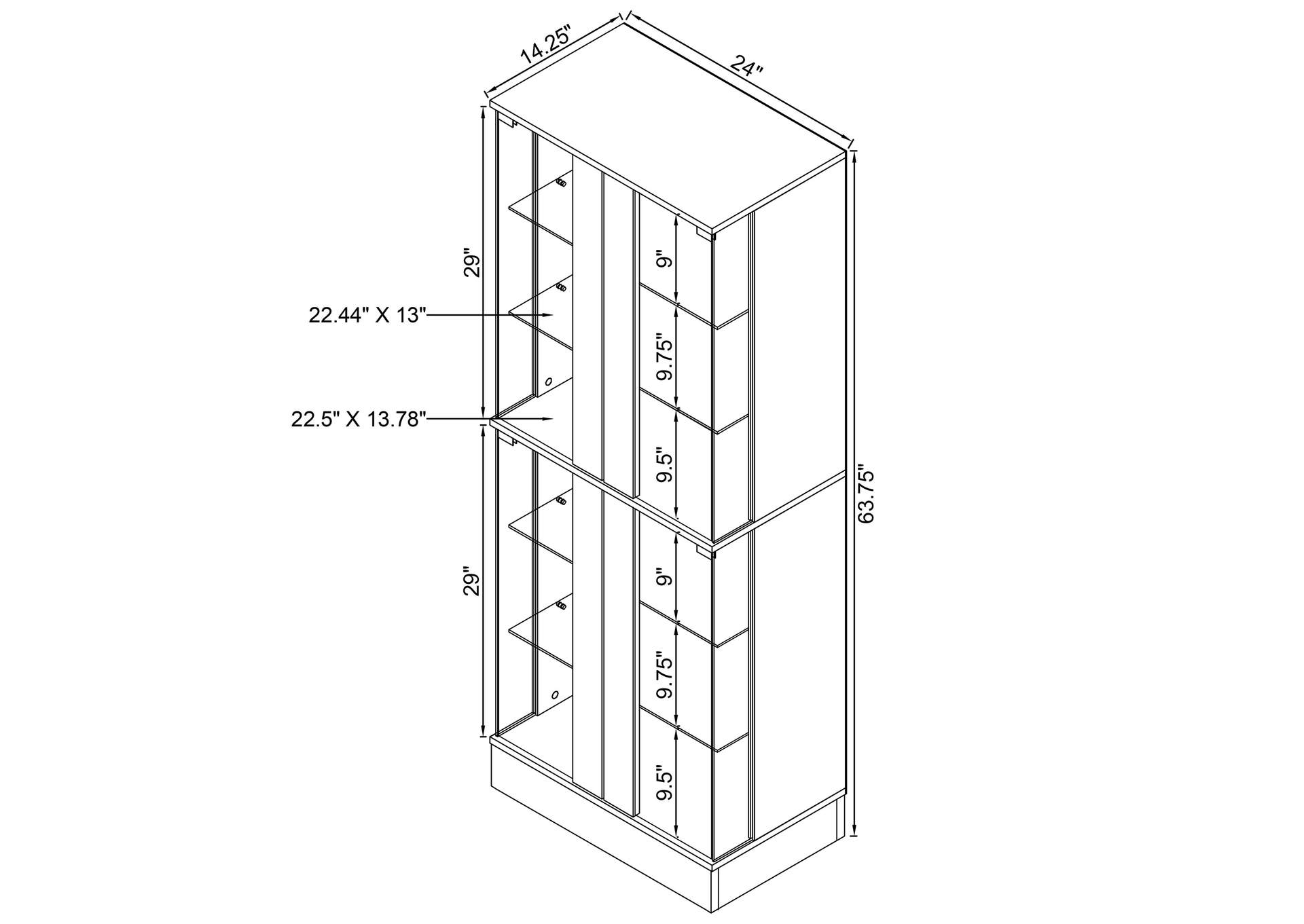 CURIO CABINET,Coaster Furniture