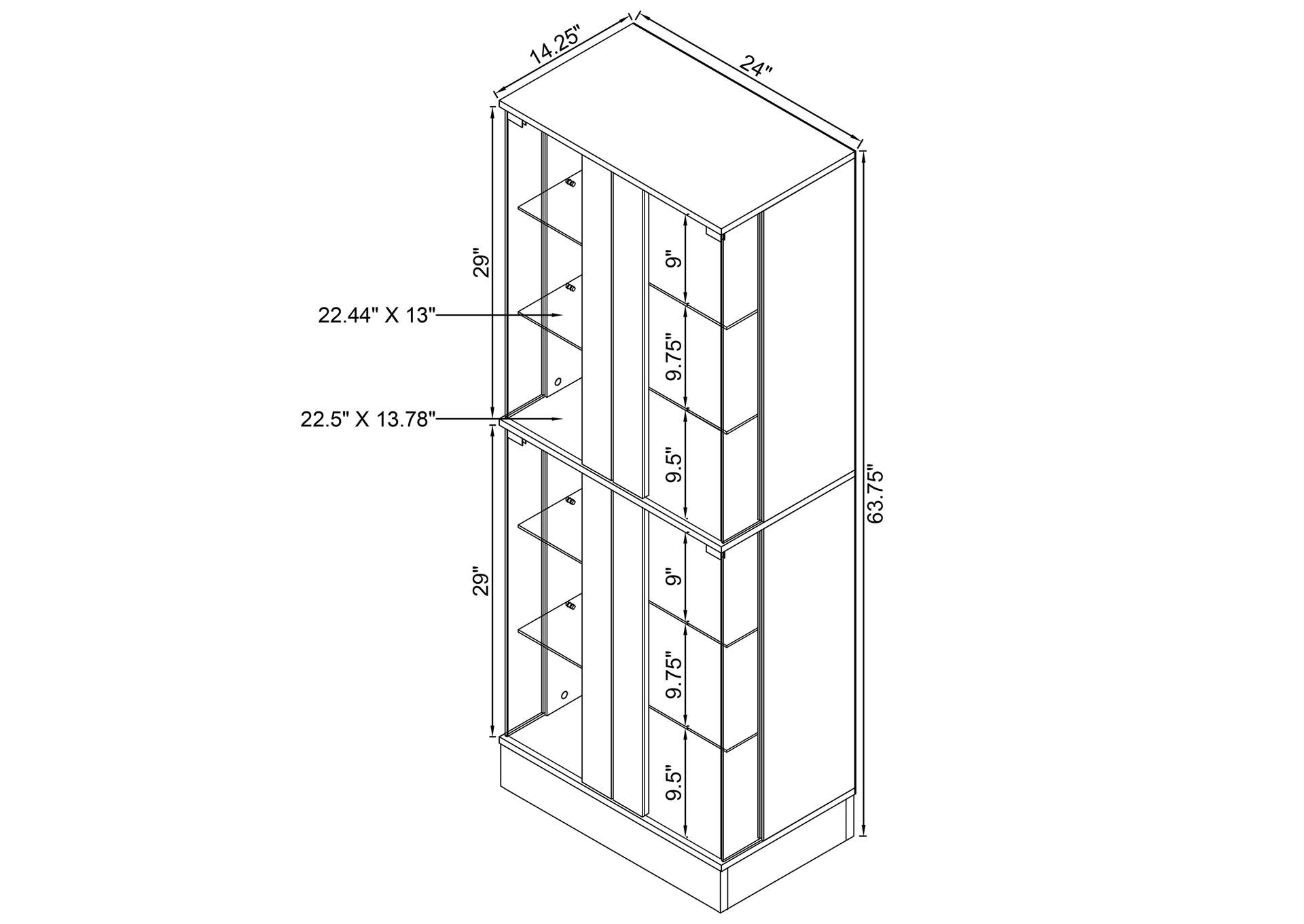 CURIO CABINET,Coaster Furniture