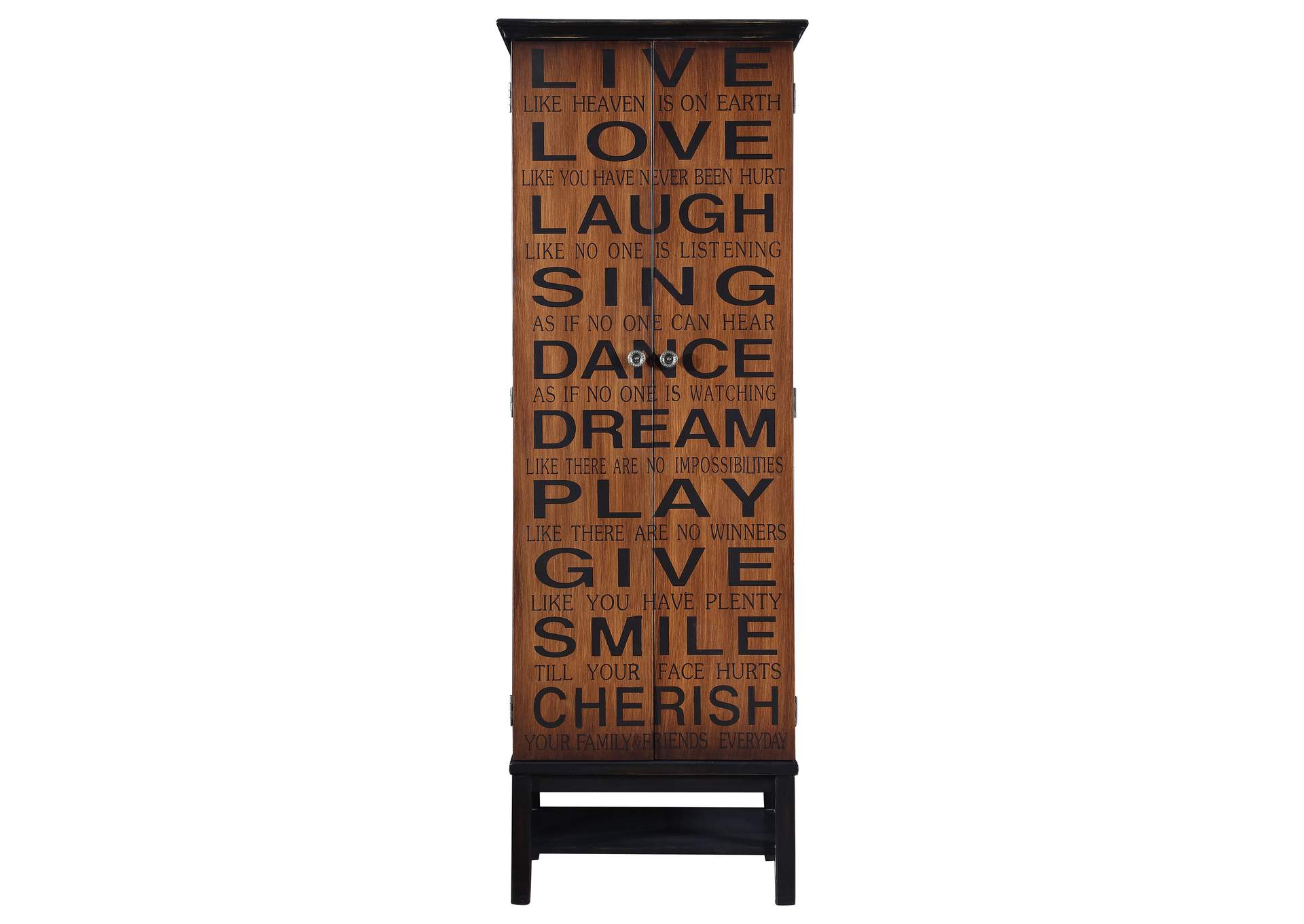 Lovegood 2-door Accent Cabinet Rich Brown and Black,Coaster Furniture