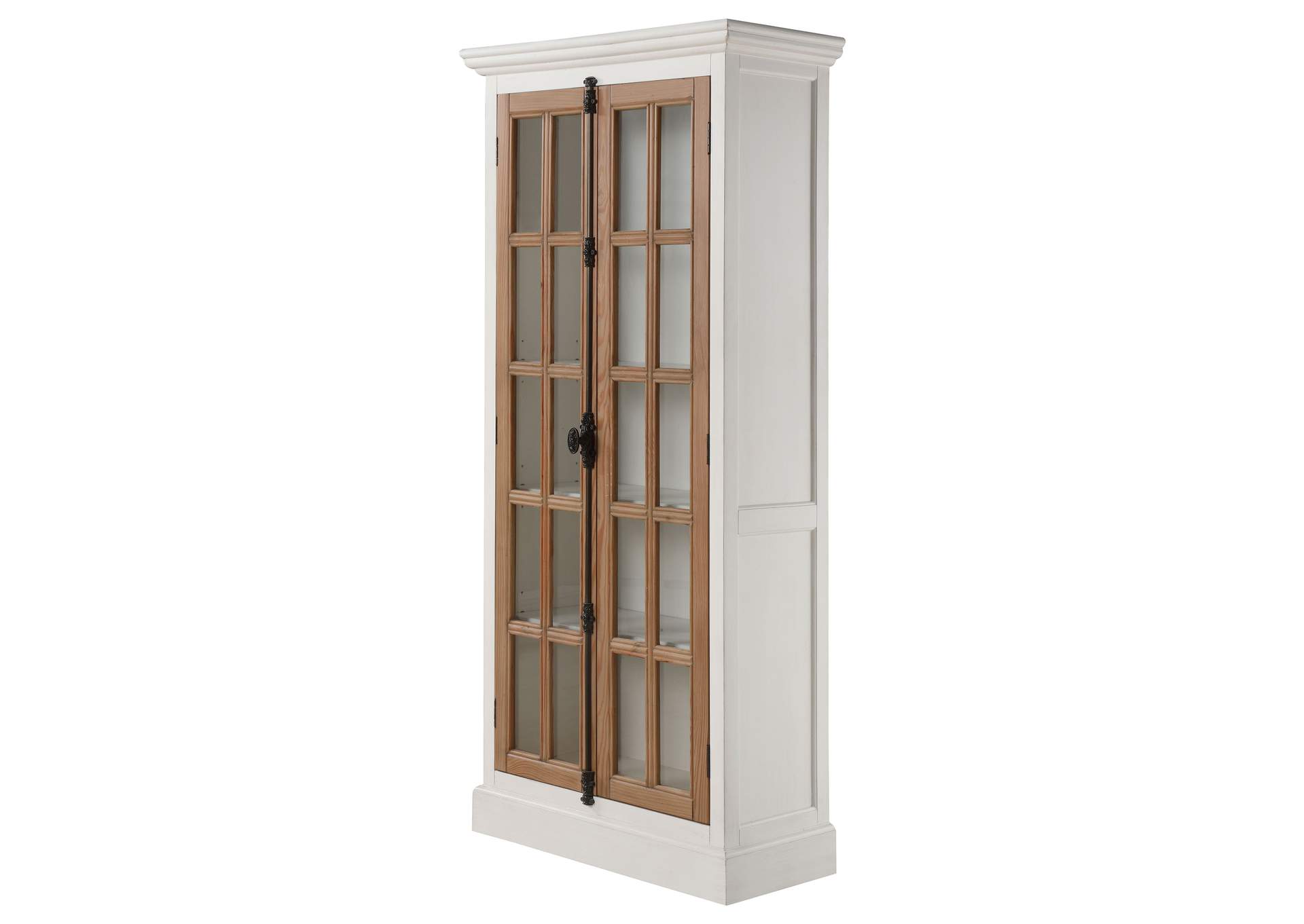 Tammi 2-door Tall Cabinet Antique White and Brown,Coaster Furniture