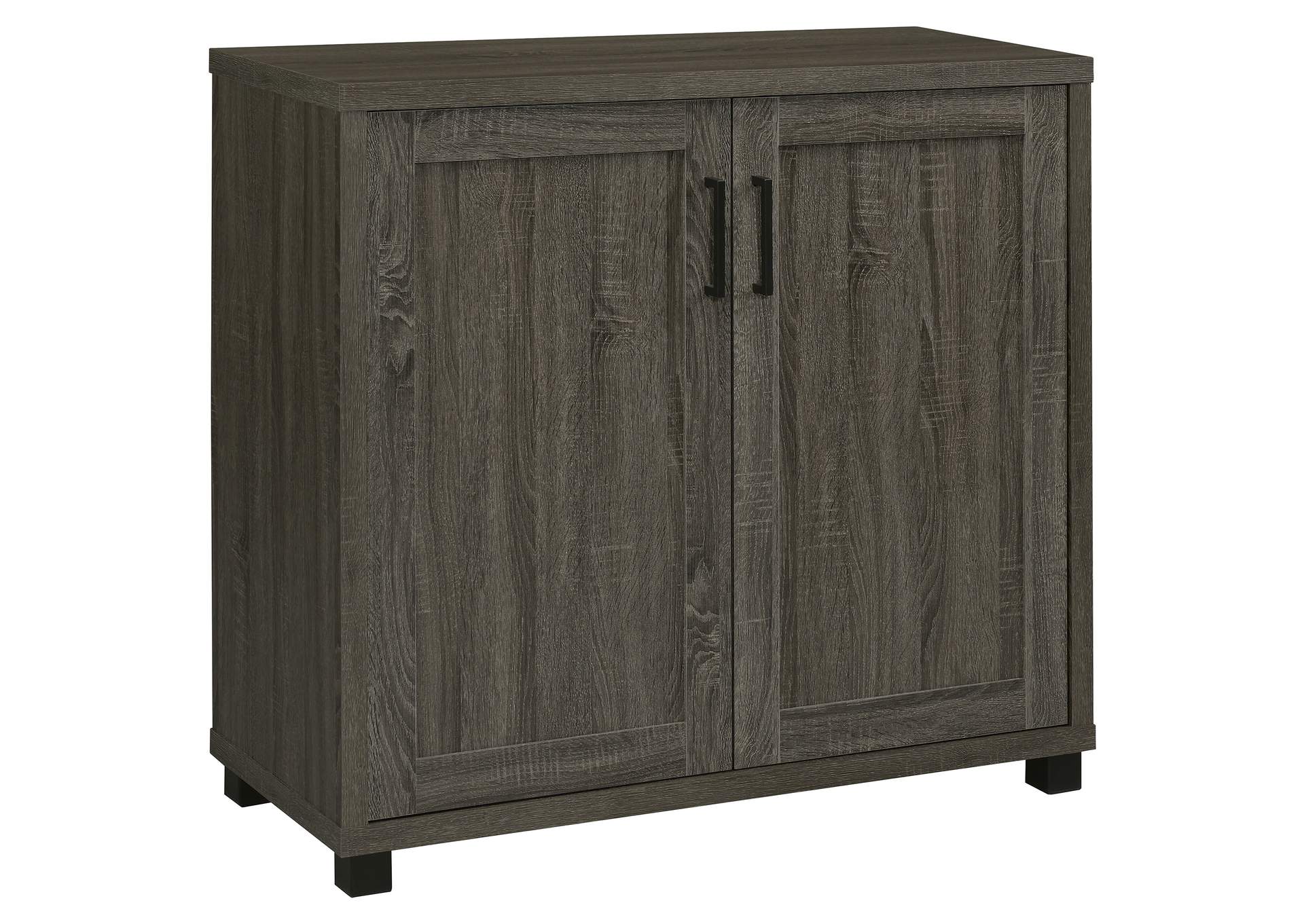 Filch Wooden 2-door Accent Cabinet Weathered Grey,Coaster Furniture