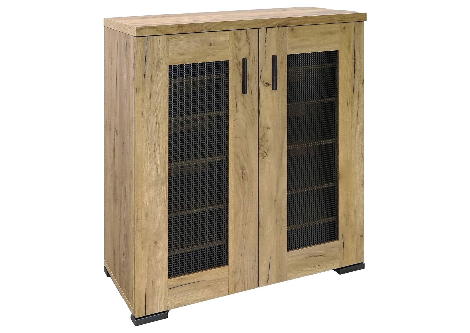 Bristol Metal Mesh Door Accent Cabinet Golden Oak,Coaster Furniture