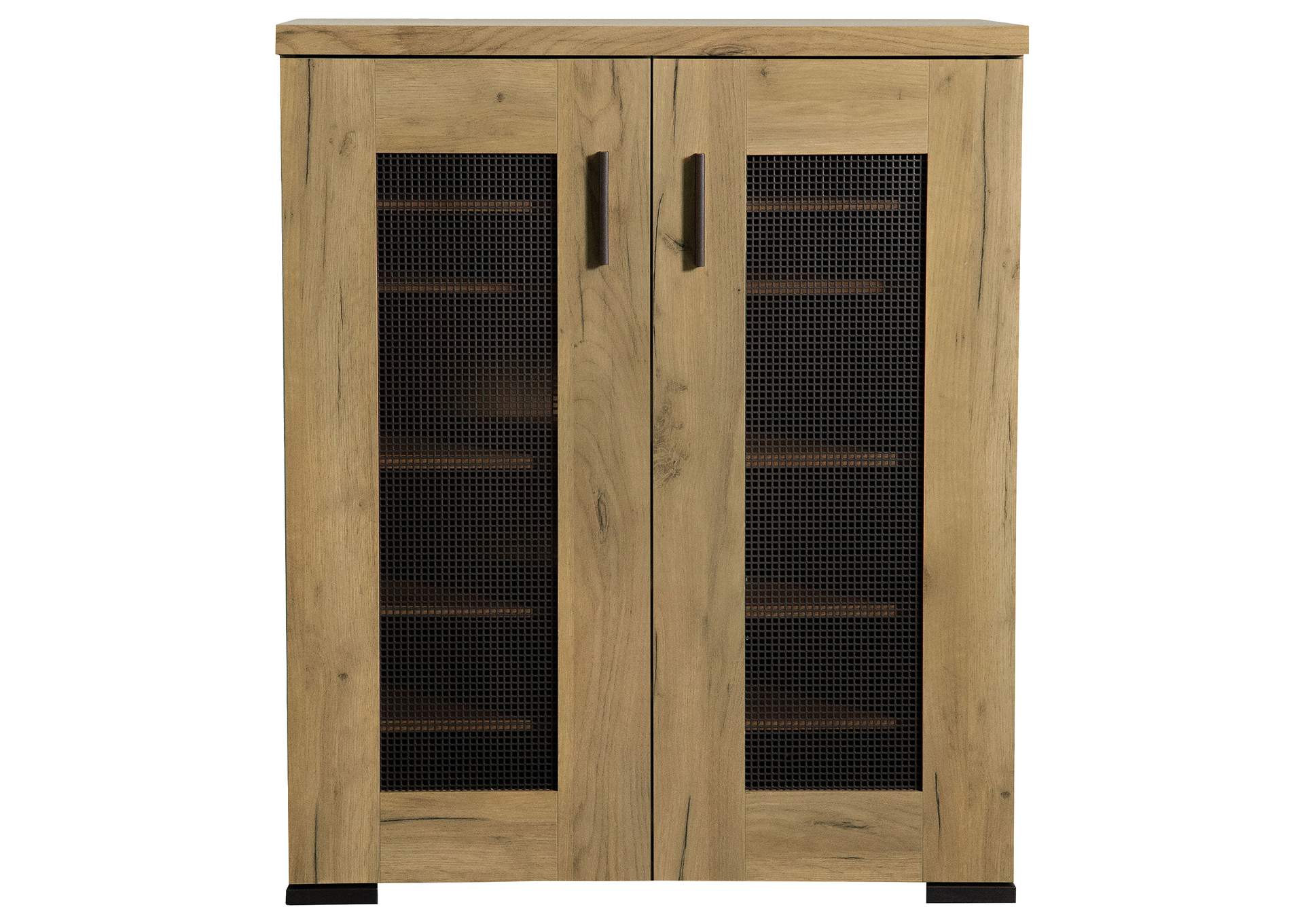 Bristol Metal Mesh Door Accent Cabinet Golden Oak,Coaster Furniture