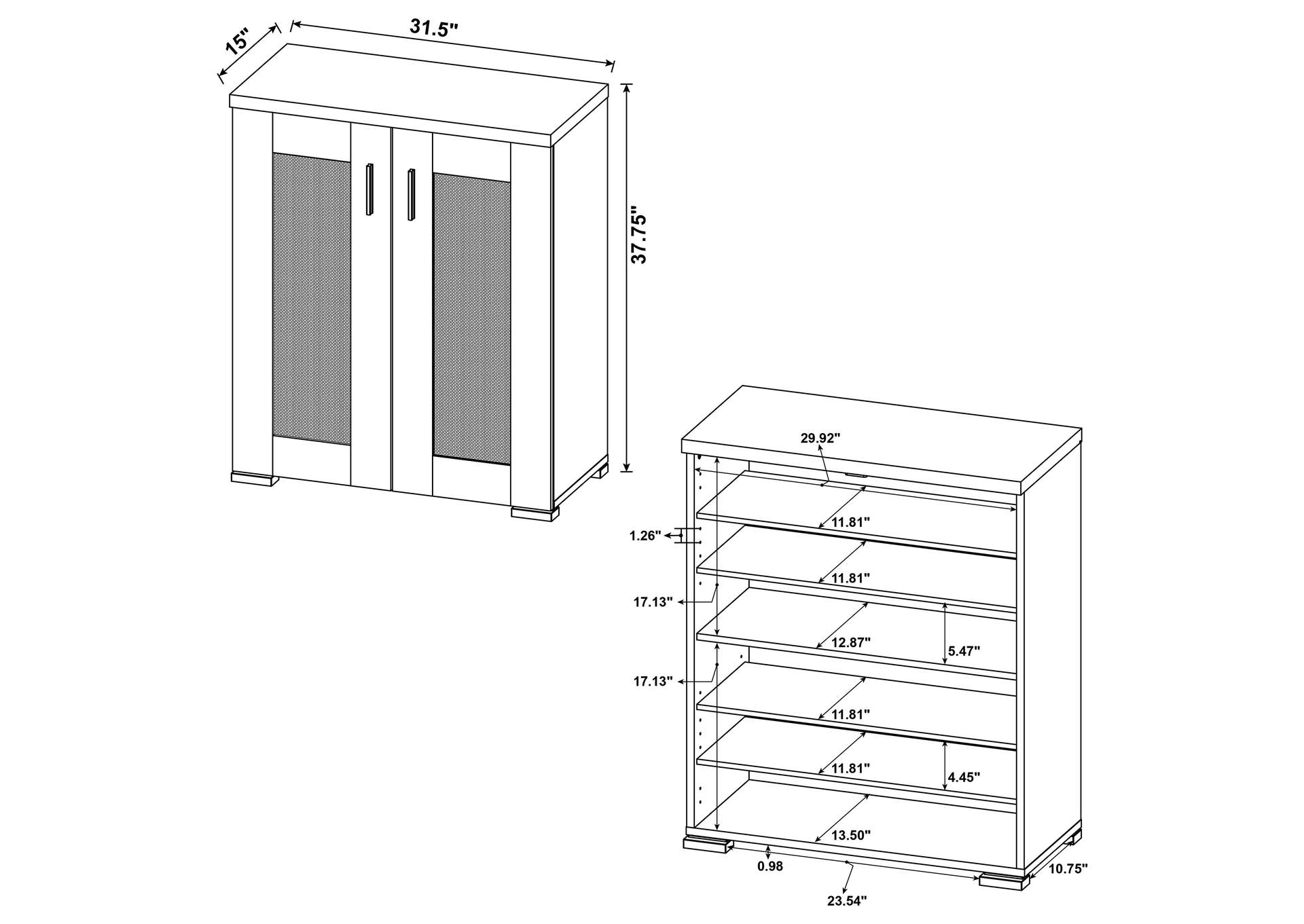 Bristol Metal Mesh Door Accent Cabinet Golden Oak,Coaster Furniture