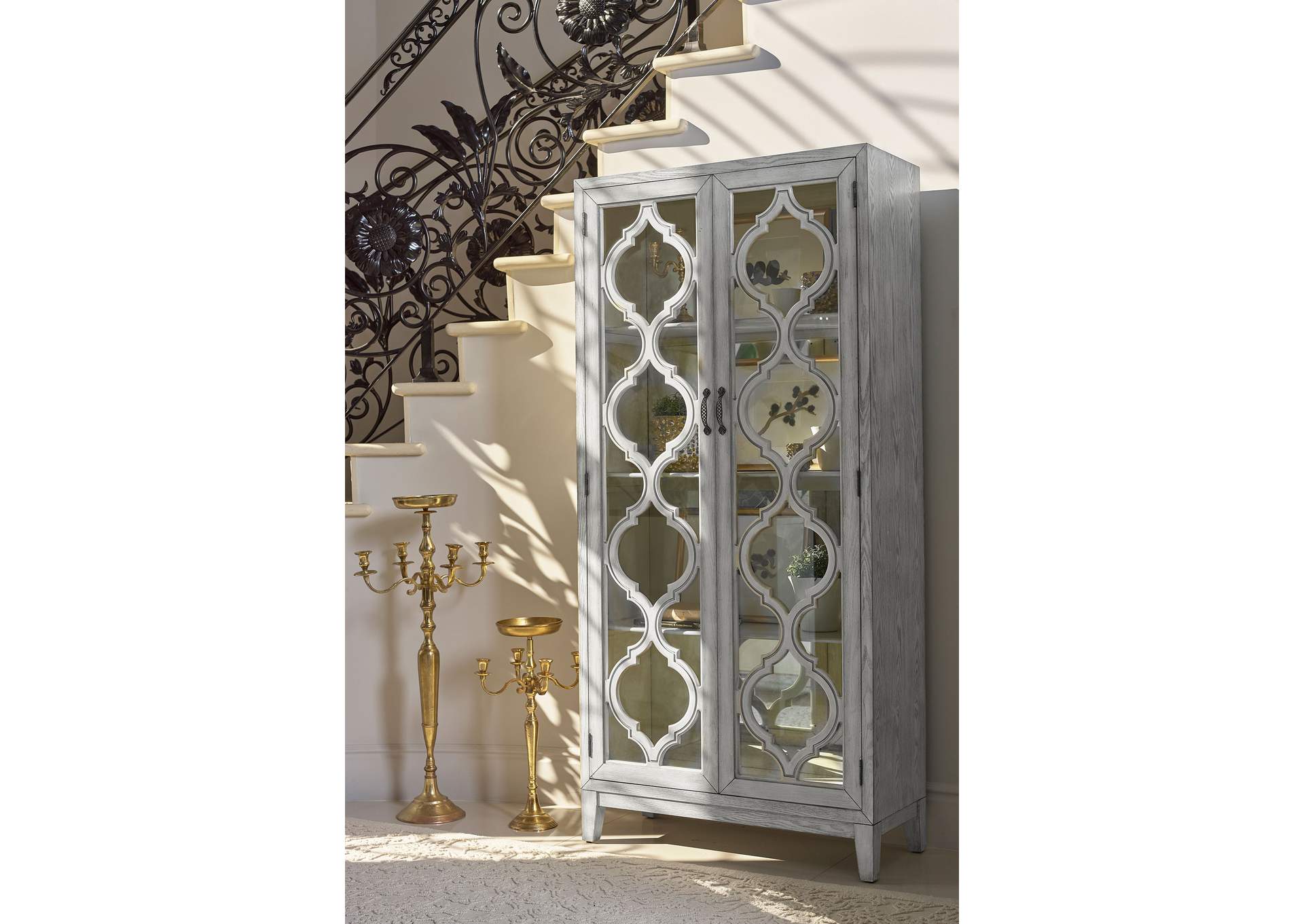 McKellen 2-door Tall Cabinet Antique White,Coaster Furniture