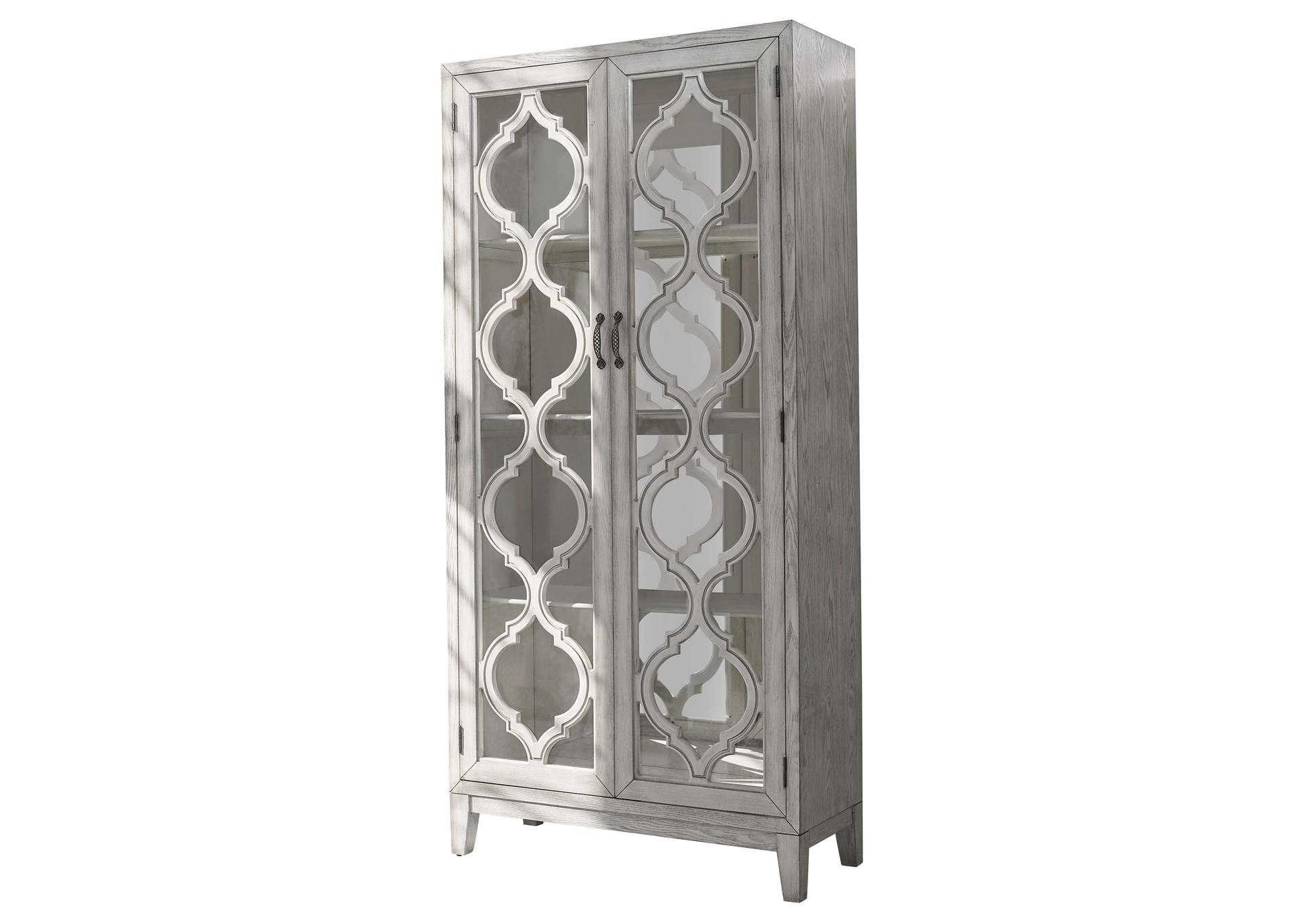 McKellen 2-door Tall Cabinet Antique White,Coaster Furniture