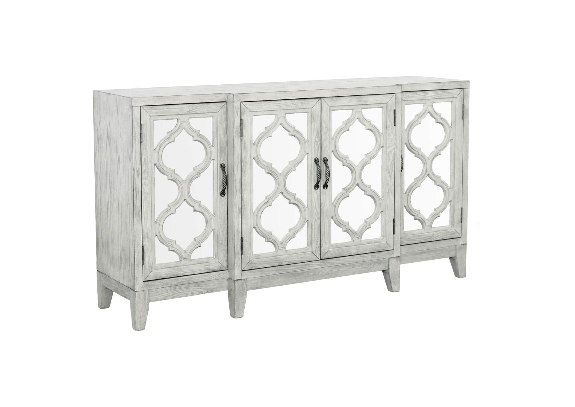 McKellen 4-door Accent Cabinet Antique White,Coaster Furniture