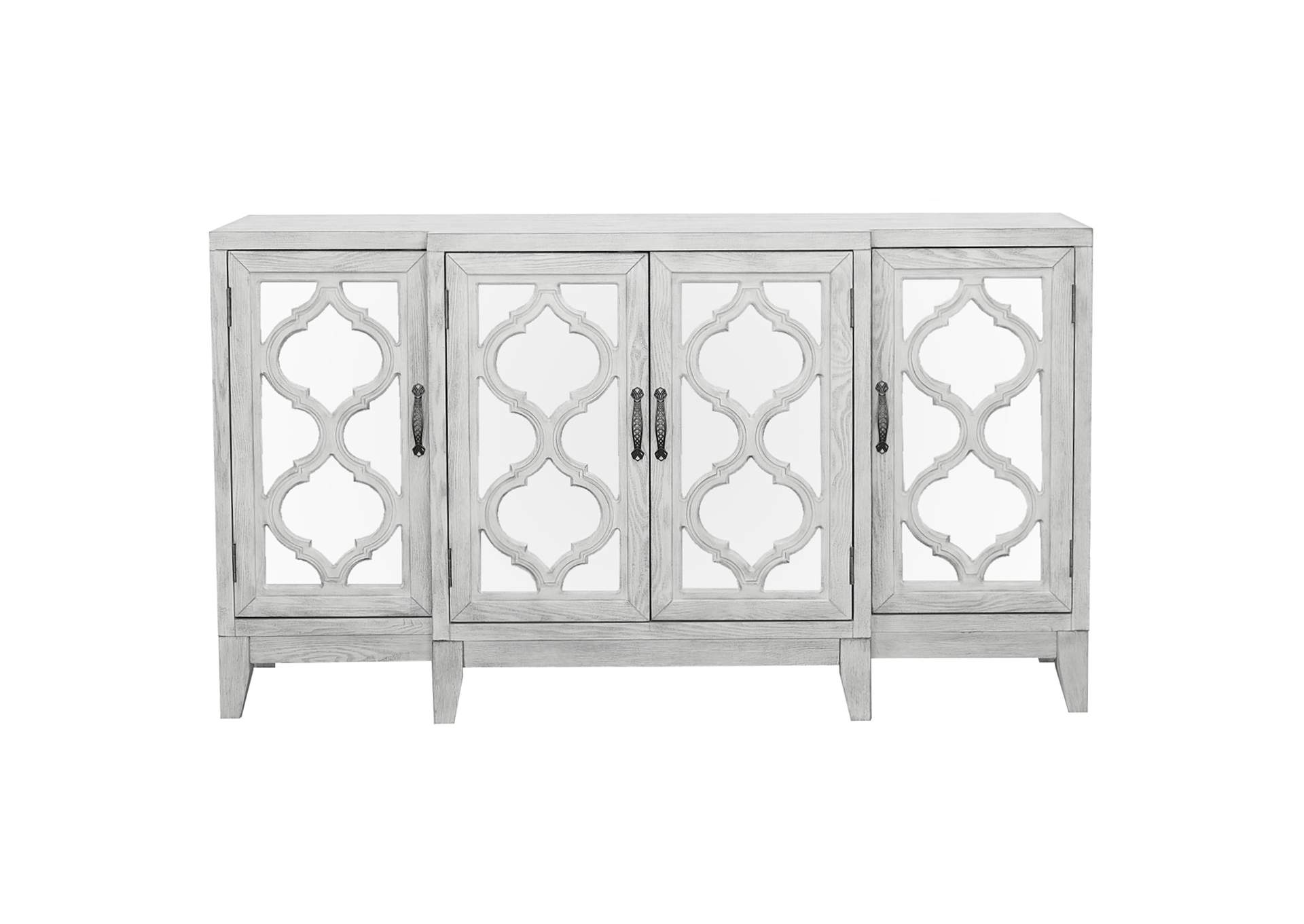 McKellen 4-door Accent Cabinet Antique White,Coaster Furniture