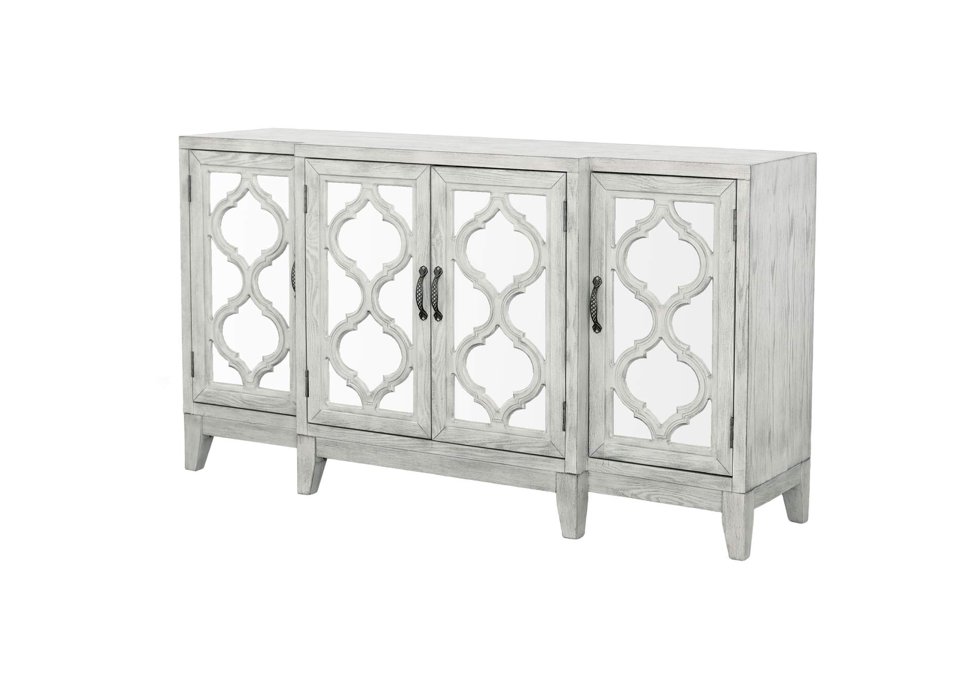 McKellen 4-door Accent Cabinet Antique White,Coaster Furniture