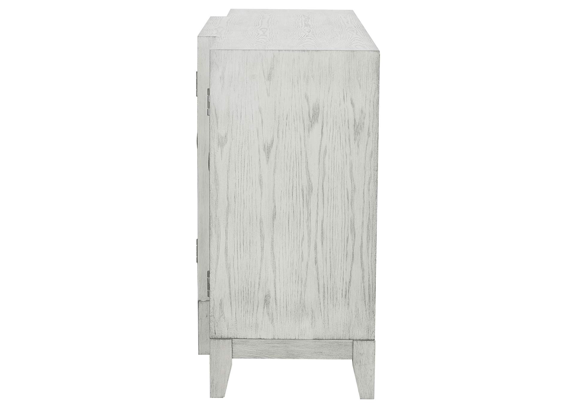 McKellen 4-door Accent Cabinet Antique White,Coaster Furniture