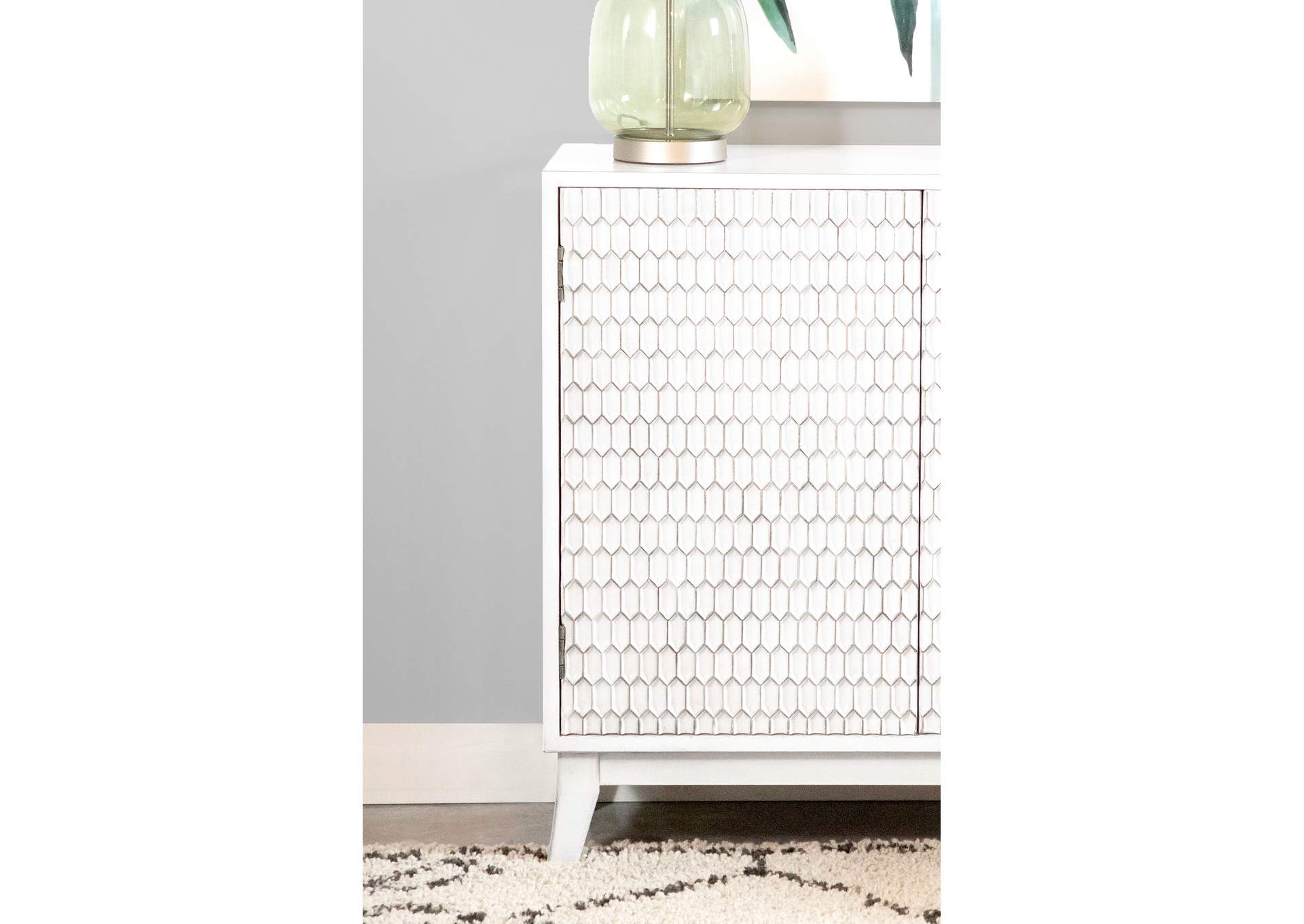 Gambon Rectangular 2-door Accent Cabinet White,Coaster Furniture