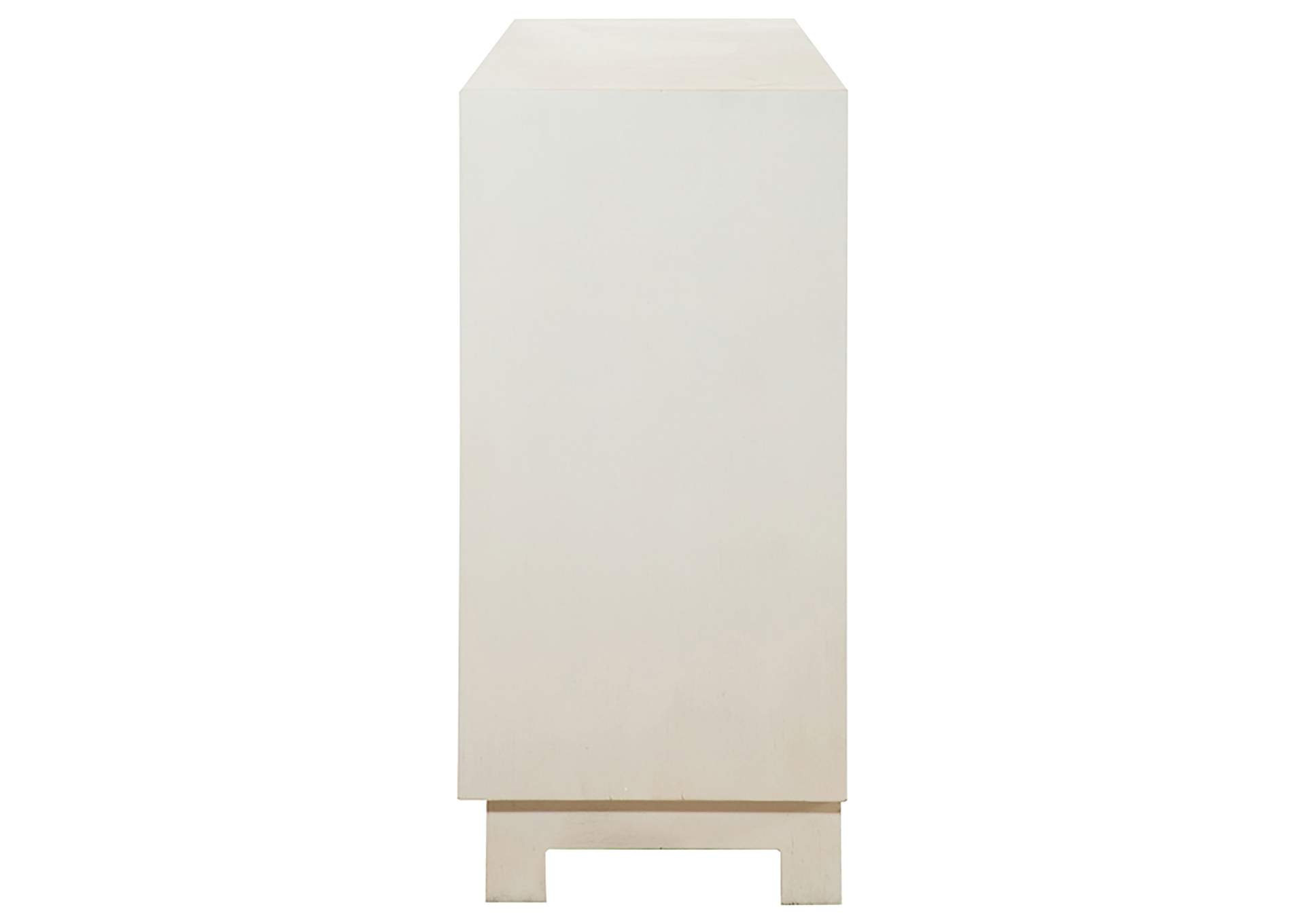 Voula Rectangular 4-door Accent Cabinet White and Gold,Coaster Furniture