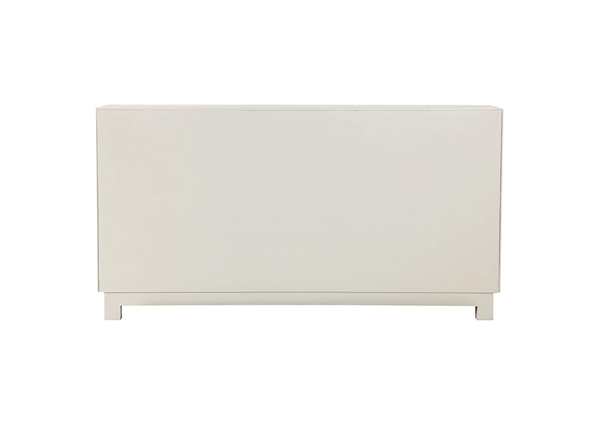 Voula Rectangular 4-door Accent Cabinet White and Gold,Coaster Furniture