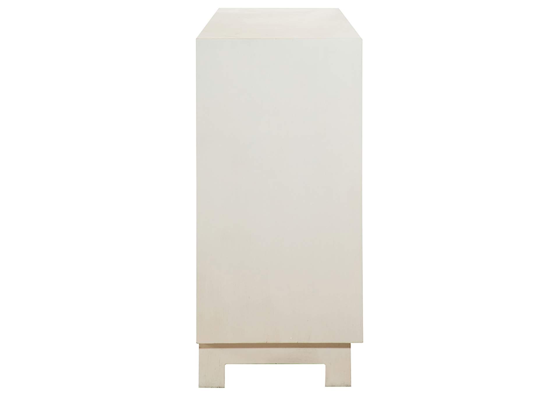 Voula Rectangular 4-door Accent Cabinet White and Gold,Coaster Furniture