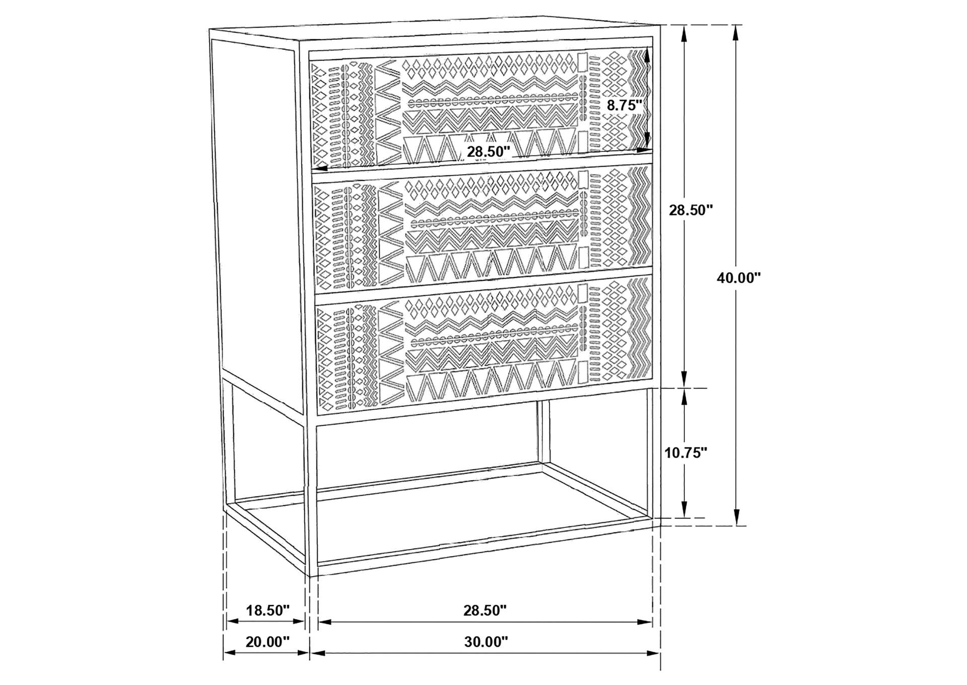 TALL ACCENT CABINET,Coaster Furniture