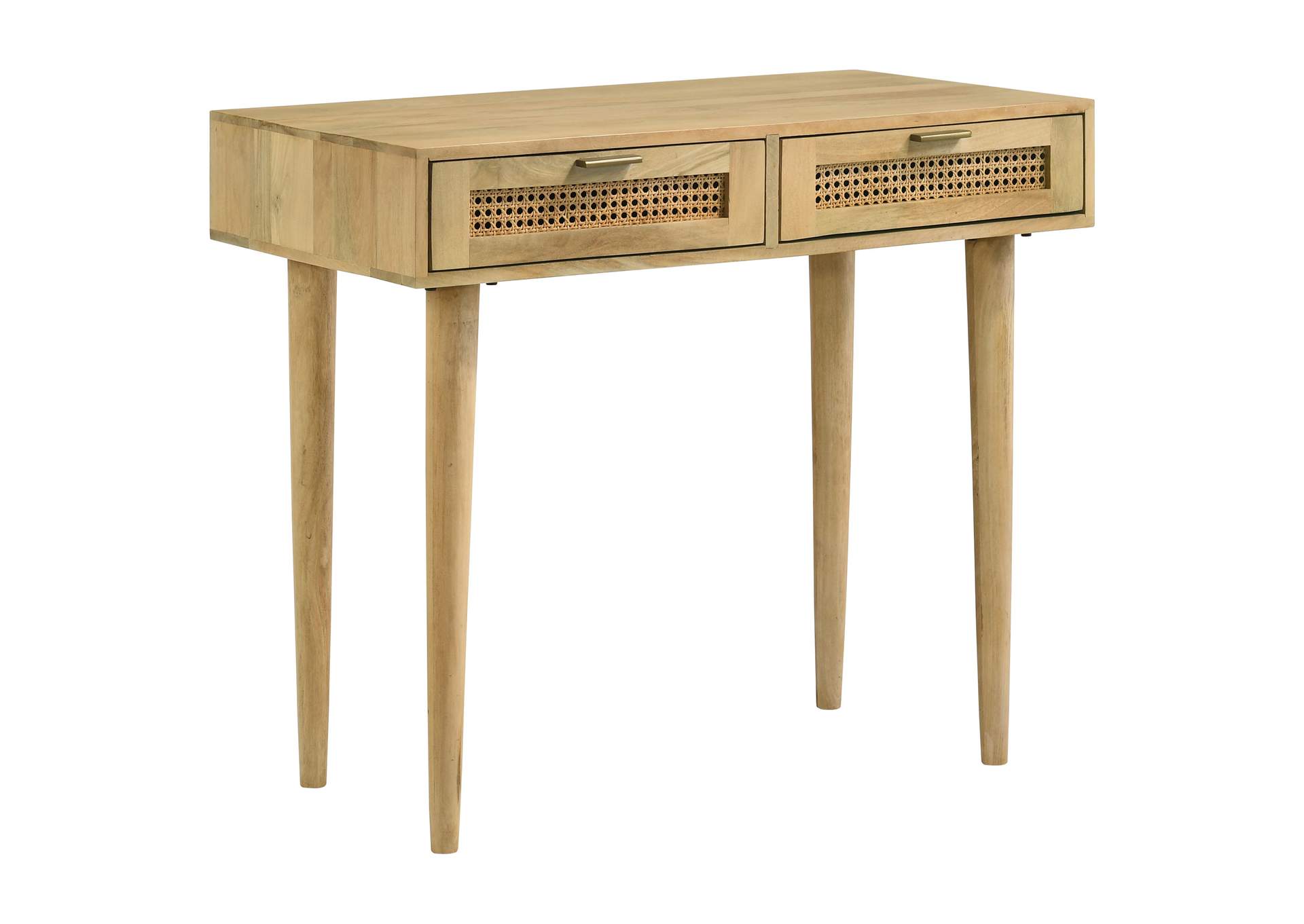 Zamora Rectangular 2-drawer Accent Writing Desk Natural,Coaster Furniture