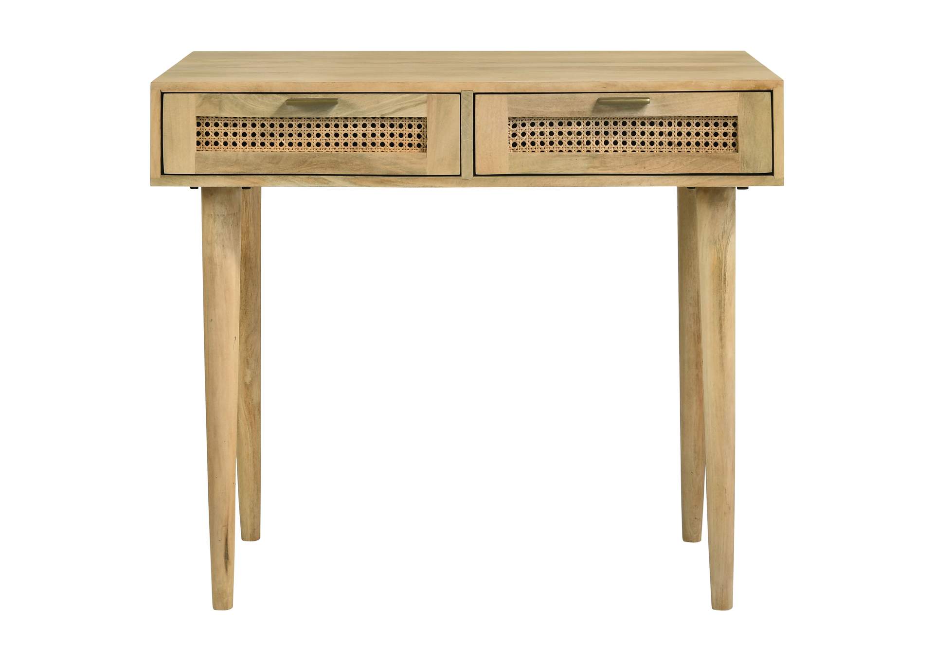 Zamora Rectangular 2-drawer Accent Writing Desk Natural,Coaster Furniture