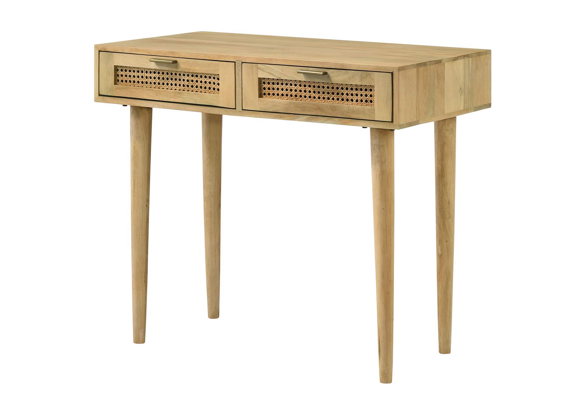 Zamora Rectangular 2-drawer Accent Writing Desk Natural,Coaster Furniture