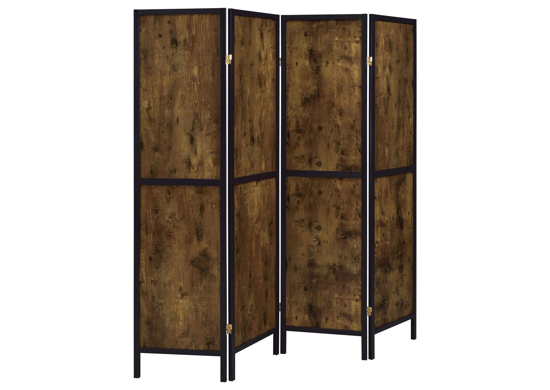 Deepika 4-panel Folding Screen Antique Nutmeg and Black,Coaster Furniture