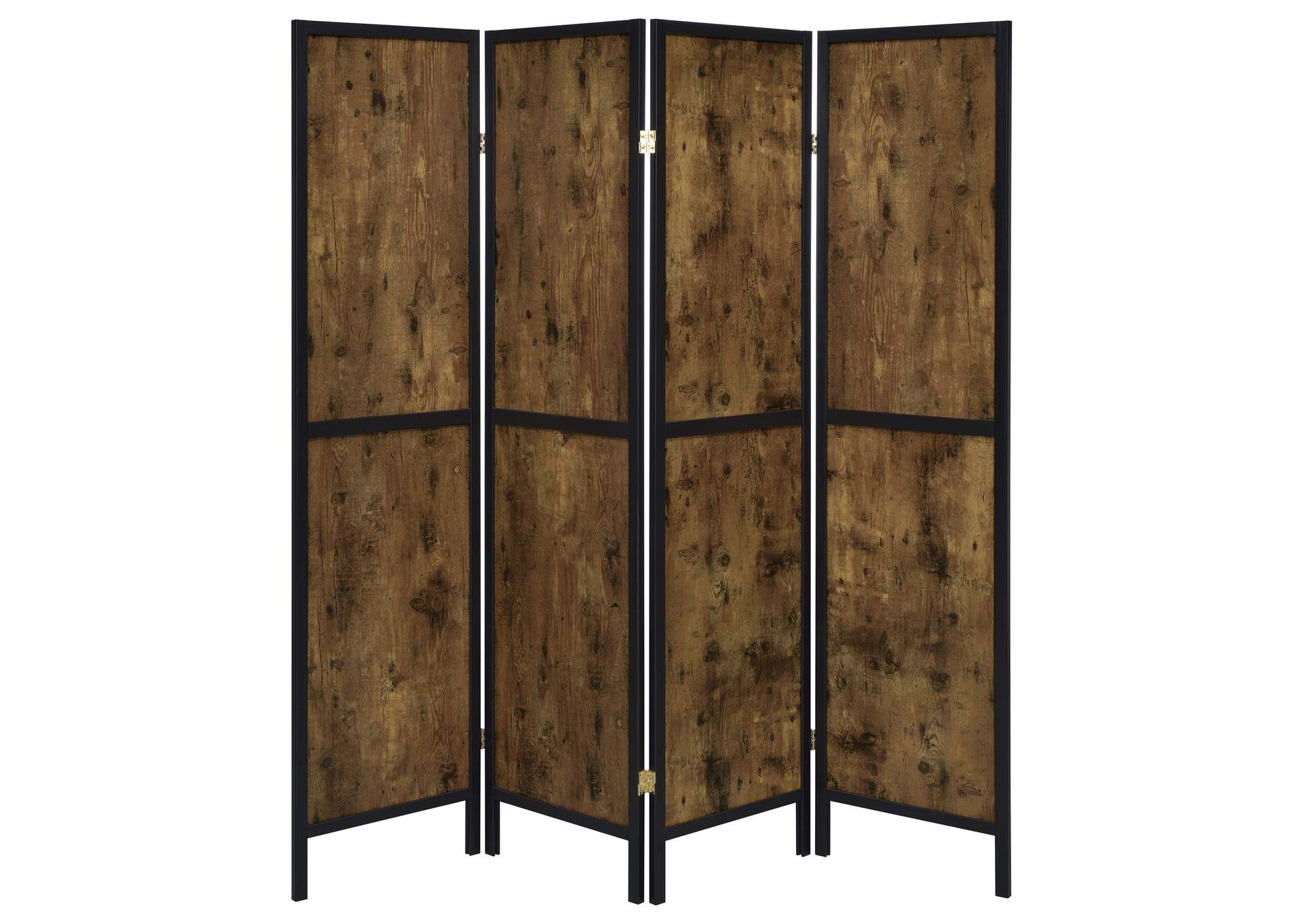 Deepika 4-panel Folding Screen Antique Nutmeg and Black,Coaster Furniture