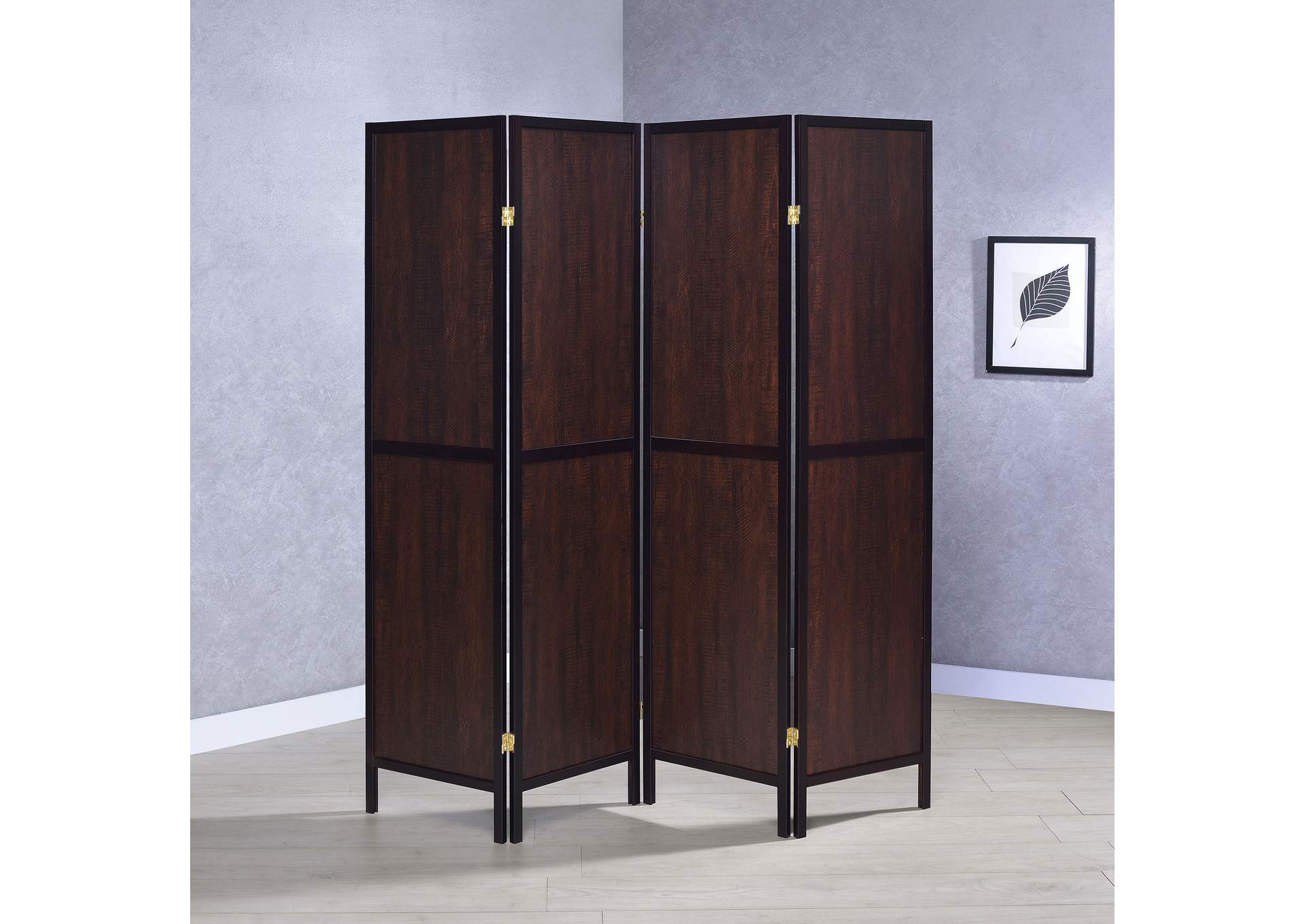 Deepika 4-panel Folding Screen Tobacco and Cappuccino,Coaster Furniture