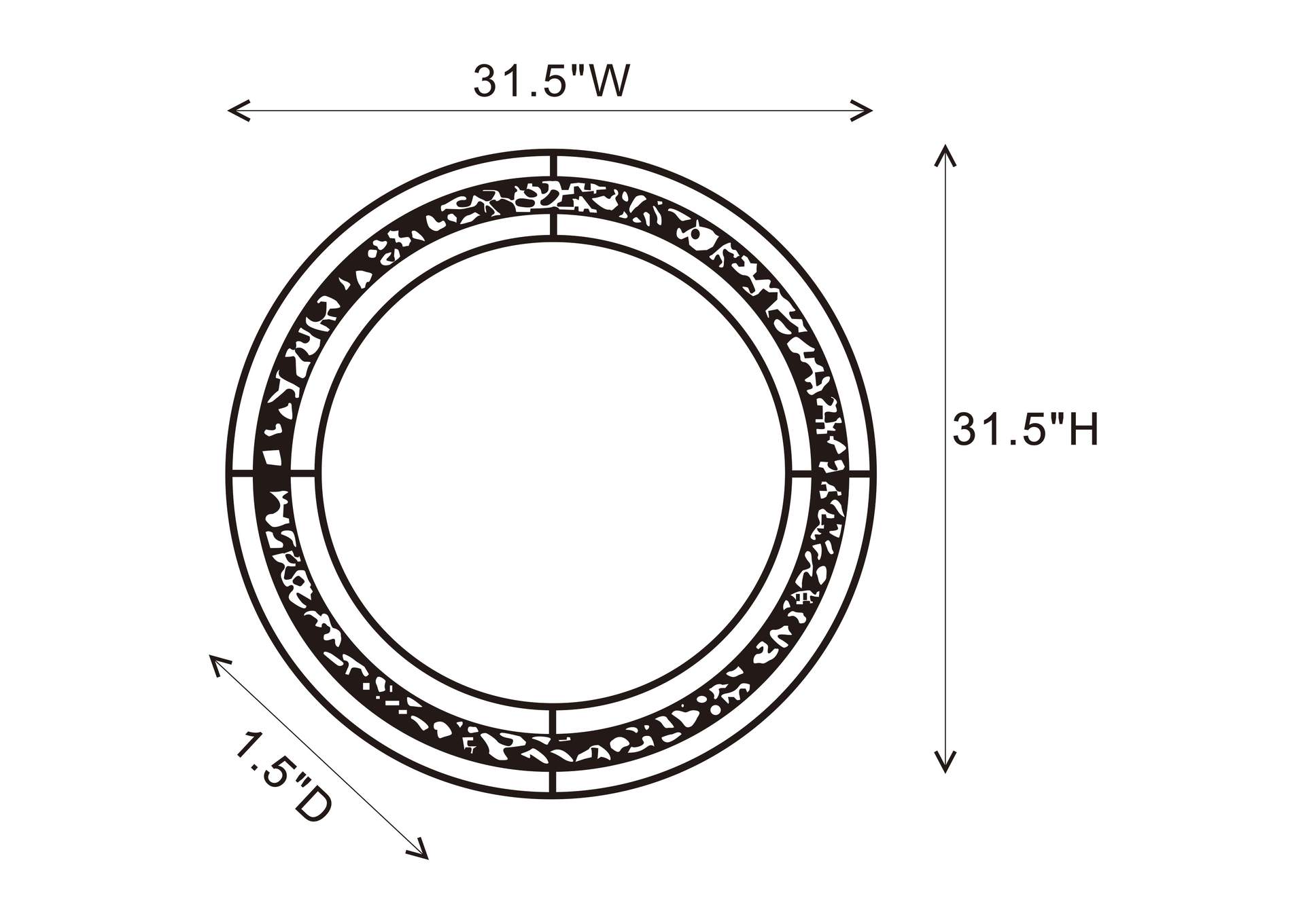 Lixue Round Wall Mirror with LED Lighting Silver,Coaster Furniture