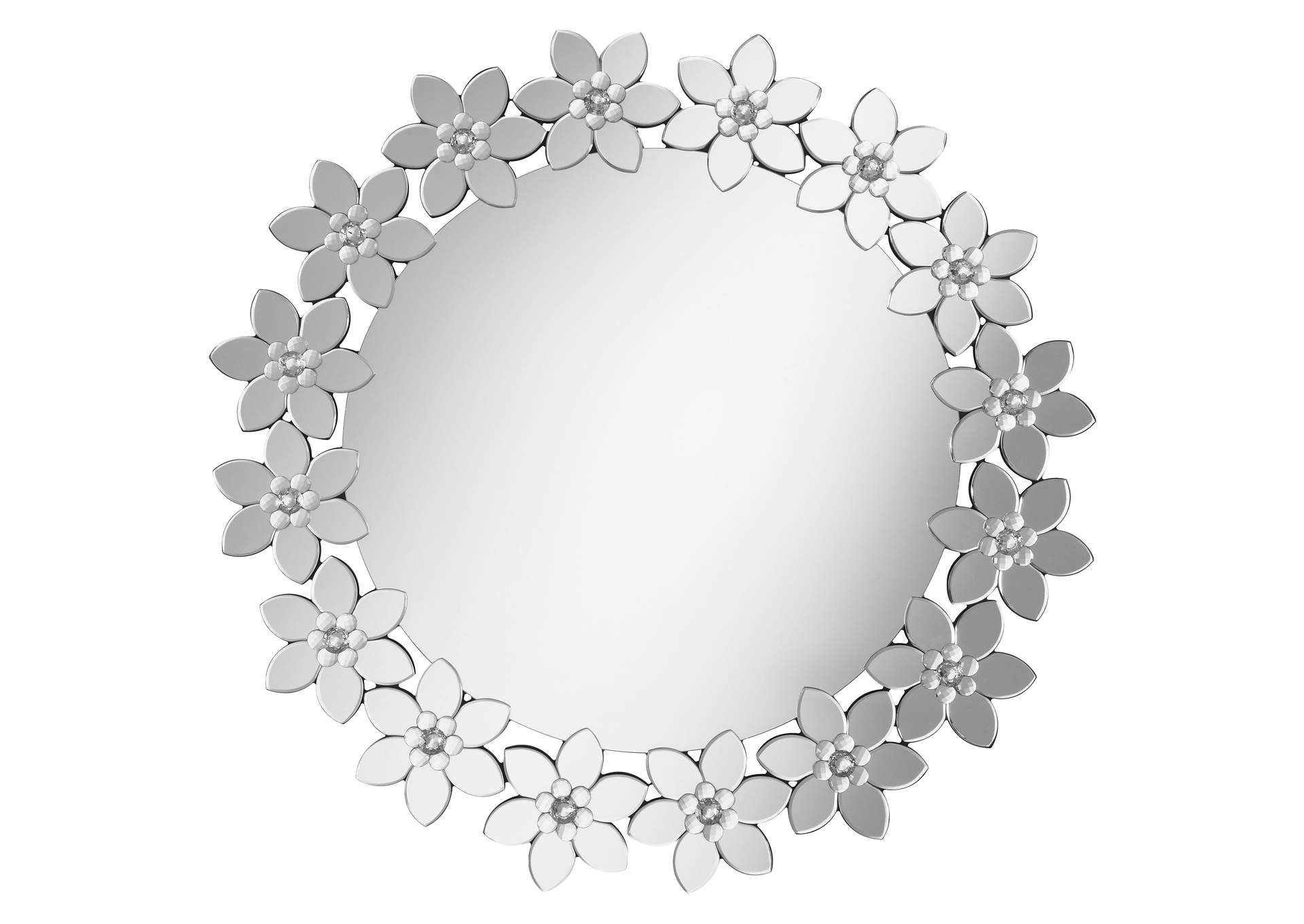Cordelia Round Floral Frame Wall Mirror,Coaster Furniture