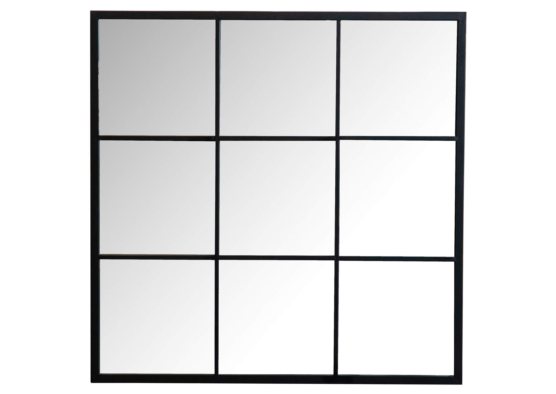 Quetzal Square Window Pane Wall Mirror Black,Coaster Furniture