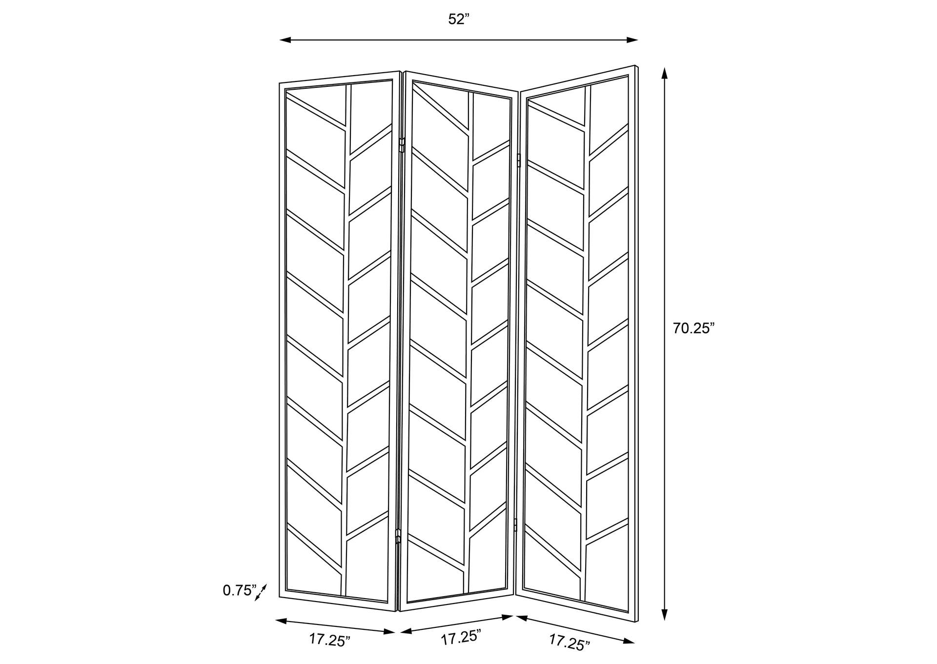 Mila Foldable 3-Panel Screen Walnut and Linen,Coaster Furniture