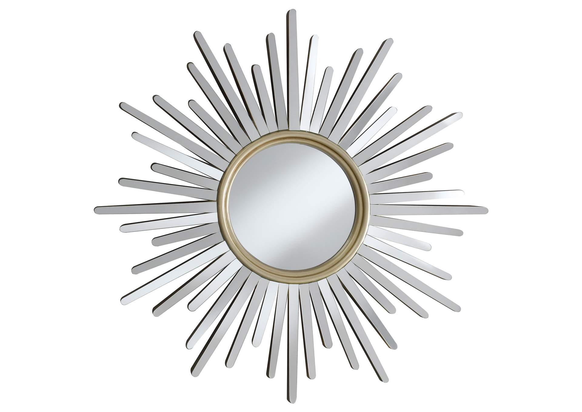 Beiwen Sunburst Wall Mirror Champagne and Silver,Coaster Furniture