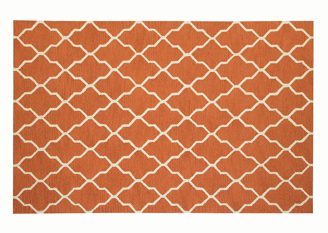 Orange Pattern Rug 5' X 8',ABF Coaster Furniture
