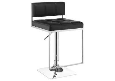 Alameda Adjustable Bar Stool Chrome and Black,Coaster Furniture