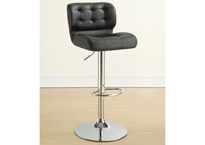 Image for Black Adjustable Bar Stools (Set Of Two)