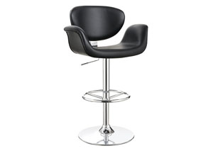 Image for Black Leatherette Bar Stool