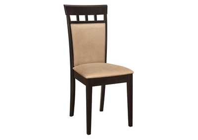 Image for Gabriel Upholstered Side Chairs Cappuccino And Tan [Set of 2]