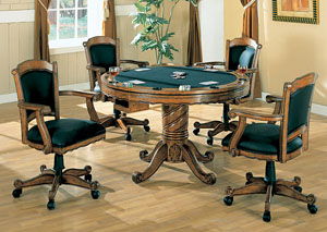 Image for Green & Oak Convertible Dining Table (Bumper Pool & Poker)