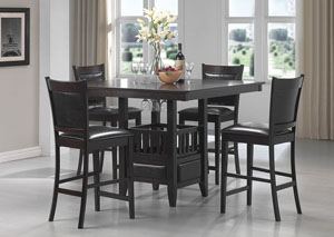 Image for Jaden Cappuccino Counter Height Table w/ 4 Bar Stools