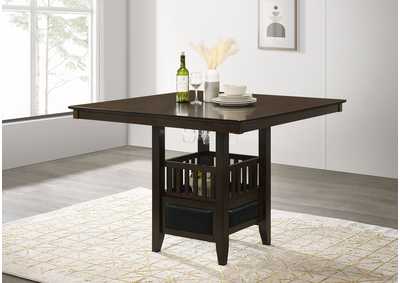 Image for Jaden Square Counter Height Table with Storage Espresso