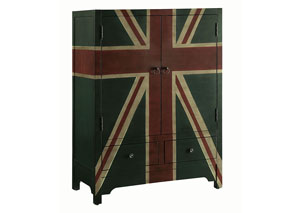 Black & Green Accent Cabinet