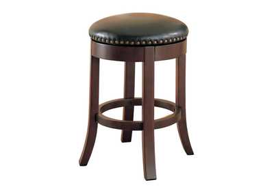 Image for Aboushi Swivel Counter Height Stools with Upholstered Seat Brown (Set of 2)