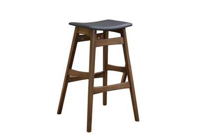 Image for Finnick Tapered Legs Bar Stools Dark Grey and Walnut (Set of 2)