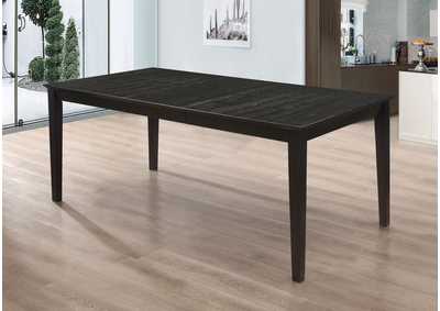 Image for Louise Rectangular Dining Table with Extension Leaf Black