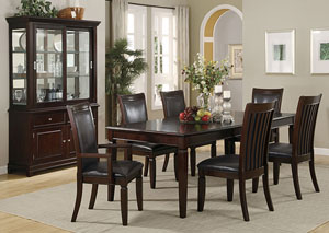 Image for Ramona Walnut Dining Table w/ 4 Side Chairs