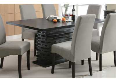 Image for Stanton Rectangle Pedestal Dining Table Black